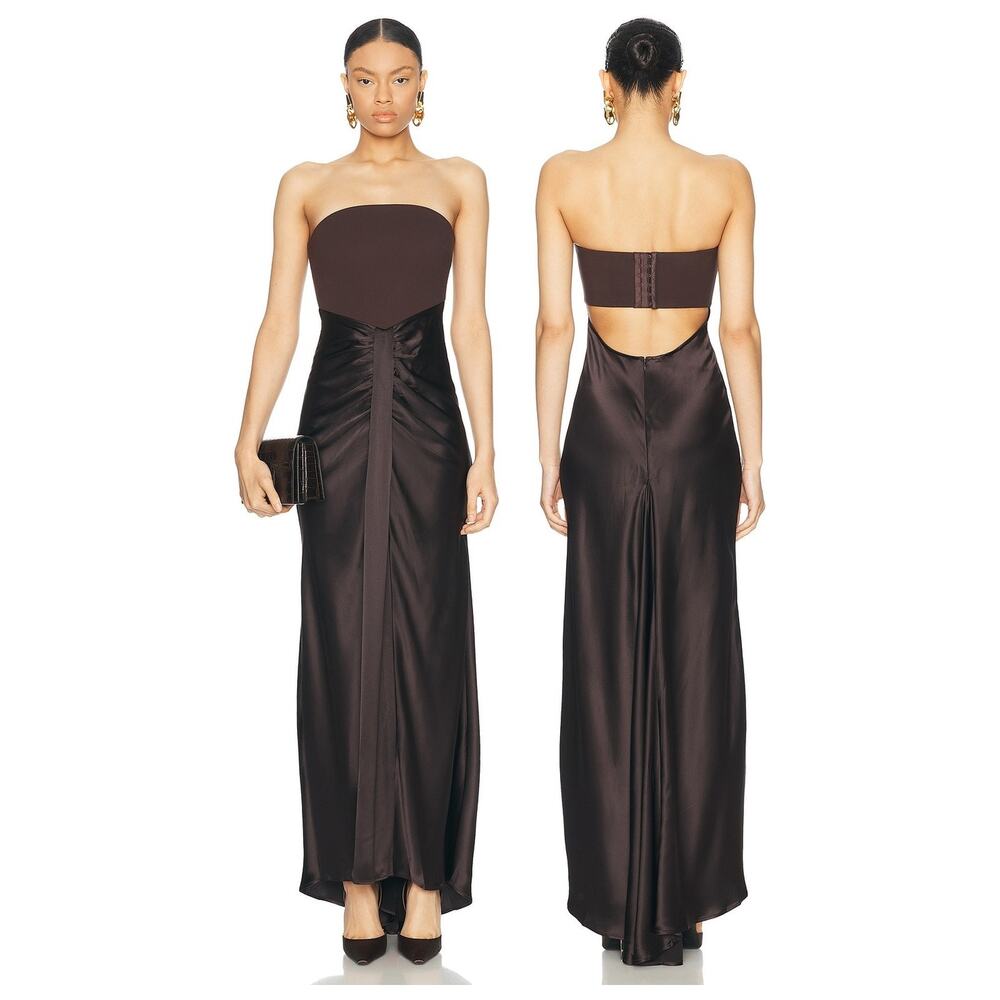 Staud Wayfaring Dress Strapless Column Gown Formal Party Prom Wedding Guest 4